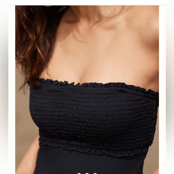 Anthropologie Iris Smocked Halter One-Piece Swimsuit - Picture 2 of 12